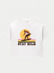 Coccodrillo T-Shirt WC4143202HGJ Biały Relaxed Fit. Białe t-shirty i topy dla dziewczynek COCCODRILLO, bez wzorów, z bawełny, bez ramiączek. Za 29.99 zł.