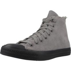 Buty CONVERSE CHUCK TAYLOR ALL STAR HI Szary. Szare trampki męskie Converse, bez wzorów, z tkaniny, retro, bez zapięcia. Za 276.99 zł.