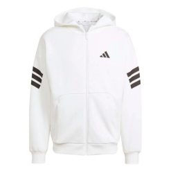 Bluza z kapturem z pełnym zamkiem błyskawicznym adidas Future Icons 3 stripes. Białe bluzy męskie Adidas, s, bez wzorów, z kapturem. Za 240.50 zł.