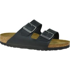 Klapki Birkenstock Arizona Nu Oiled Sfb 752483 czarne. Czarne klapki damskie bez wzorów, z materiału, casualowe, bez obcasa. Za 718.43 zł.