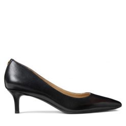 Czółenka LAUREN RALPH LAUREN. Czarne czółenka damskie Lauren Ralph Lauren, bez wzorów, bez obcasa, bez zapięcia. Za 479.99 zł.