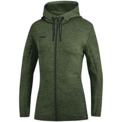 Kurtka Jako femme à capuche Premium Basics. Zielone kurtki damskie Jako, bez wzorów, bez kaptura. Za 432.50 zł.