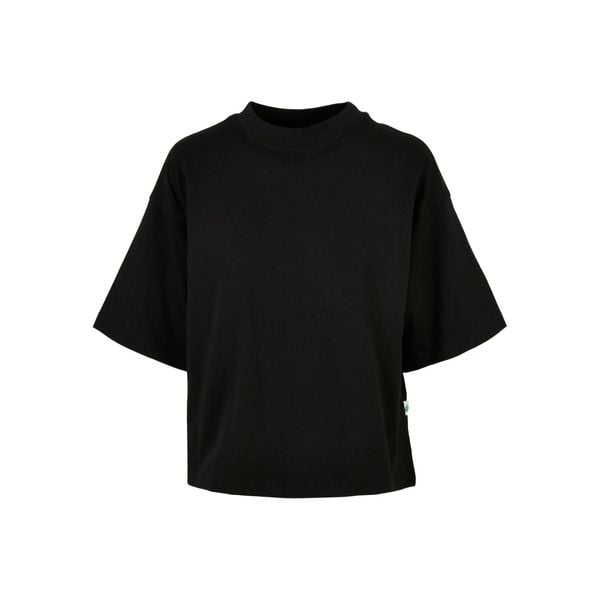 Koszulka Damska Organiczna O Dużej Gramaturze. Czarne koszulki sportowe damskie Urban Classics, xs, bez wzorów, bez kołnierzyka, bez ramiączek, trekkingowe. Za 84.99 zł.