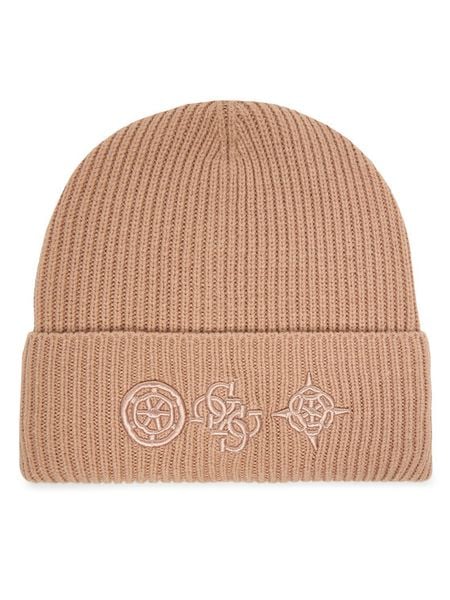 Guess Czapka AW5404 POL01 Beżowy. Brązowe czapki i kapelusze damskie Guess, na zimę, z aplikacjami. Za 159.99 zł.