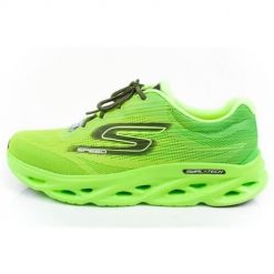 Buty do biegania męskie Skechers Go Run. Zielone buty sportowe męskie Skechers, z materiału, bez zapięcia, do biegania. Za 386.00 zł.