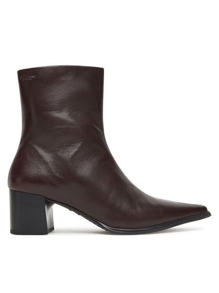 Vagabond Shoemakers Botki Giselle 5854-001-35 Brązowy. Brązowe botki damskie Vagabond Shoemakers, ze skóry, bez obcasa, na słupku, bez zapięcia. Za 609.99 zł.