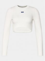 Hugo Sweter Succoire_B 50514280 Biały Slim Fit. Białe swetry damskie Hugo, xl, bez wzorów, z syntetyku, bez kołnierzyka, bez ramiączek, bez kaptura. Za 269.99 zł.