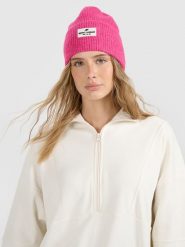 4F Czapka beanie damska - różowa M. Czerwone czapki i kapelusze damskie 4f, na zimę, bez wzorów, z dzianiny, klasyczne. Za 59.99 zł.
