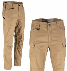 SPODNIE BOJÓWKI BEŻOWE STRETCH, "S", CE, LAHTI. Brązowe spodnie sportowe męskie Lahti Pro, m, bez wzorów. Za 104.85 zł.