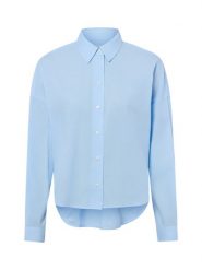 Marc O'Polo bluzka koszulowa Kobiety Bawełna niebieski, 40. Niebieskie bluzki damskie Marc O'Polo, bez wzorów, z bawełny, eleganckie, bez kołnierzyka, bez ramiączek. Za 329.95 zł.