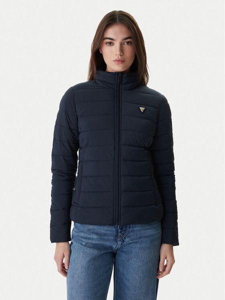 Guess Kurtka przejściowa V4YL04 WF3X0 Granatowy Regular Fit. Niebieskie kurtki damskie Guess, xs, z aplikacjami, z syntetyku, bez kaptura. Za 388.99 zł.