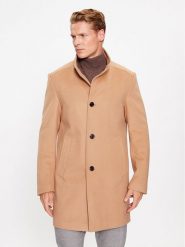 JOOP! Płaszcz wełniany 30037689 Brązowy Regular Fit. Brązowe płaszcze męskie JOOP!, na zimę, m, bez wzorów, z wełny, bez kaptura. Za 1,779.00 zł.