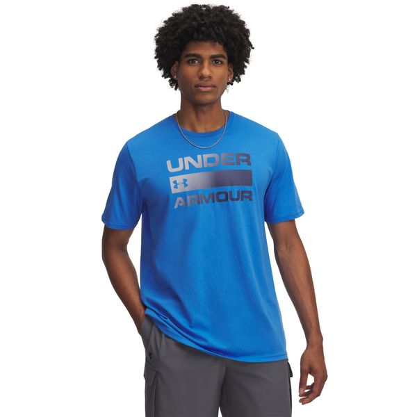 Koszulka Under Armour Team Issue. Niebieskie buty sportowe męskie Under Armour, l, bez wzorów, z bawełny, bez kołnierzyka, bez ramiączek, na fitness i siłownię. Za 166.35 zł.