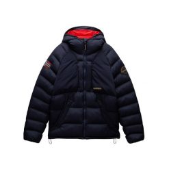 Kurtka puchowa Napapijri A-Moesa Puf. Niebieskie kurtki snowboardowe męskie Napapijri, m, bez wzorów, z puchu, bez kaptura, narciarskie. W wyprzedaży za 1,173.60 zł.