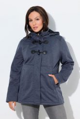 Damskie Kurtka softshellowa HYPRAR hydrofobowa guziki-kołki. Szare kurtki damskie Ulla Popken, plus size, bez wzorów, z materiału, z kapturem. Za 479.99 zł.