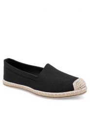 Jenny Fairy Espadryle WYL04103-1 Czarny. Czarne espadryle damskie Jenny Fairy, bez wzorów, z materiału, bez obcasa, bez zapięcia. Za 69.99 zł.