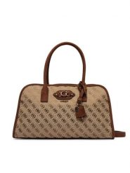 Guess Torebka Samantha HWJG23 13060 Brązowy. Brązowe torebki do ręki damskie Guess, z aplikacjami, z materiału, bez dodatków. Za 634.99 zł.