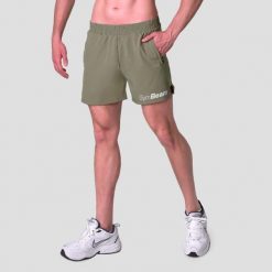 Szorty męskie fitness regular zielone Light Essence. Zielone krótkie spodenki sportowe męskie GYMBEAM, m, bez wzorów, z elastanu, na fitness i siłownię. Za 63.90 zł.