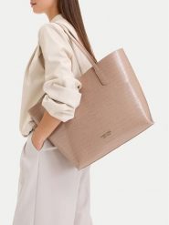 Nine West Torebka CEO-GENTLE GLAM-LDA9920 Beżowy ciemny. Brązowe torebki do ręki damskie Nine West, bez wzorów, ze skóry, bez dodatków. Za 279.99 zł.