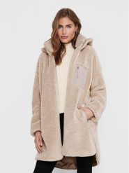 ONLY Kożuch Sascha 15230461 Beżowy Regular Fit. Brązowe płaszcze damskie Only, l, bez wzorów, z syntetyku, bez kaptura. Za 289.99 zł.