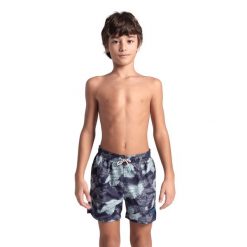 Spodenki chłopięce szorty kąpielowe na basen plażę Arena Beach Boxer. Szare szorty dla chłopców Arena, bez wzorów, sportowe. Za 69.99 zł.