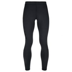 Męskie legginsy do biegania Kilpi RUNNER-M. Czarne legginsy sportowe męskie Kilpi, m, bez wzorów, z materiału, do biegania. Za 163.85 zł.