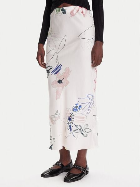 Desigual Spódnica maxi Paul 25WWFW07 Biały Regular Fit. Białe spódnice damskie Desigual, xl, bez wzorów, z wiskozy, maxi. Za 269.99 zł.