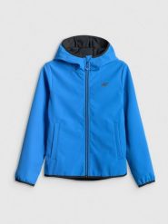 4F Kurtka softshell wiatroodporna membrana 5000 chłopięca - niebieska 140 (9-10 lat). Niebieskie kurtki i płaszcze dla chłopców 4f, bez wzorów, z softshellu, bez kaptura. Za 169.99 zł.