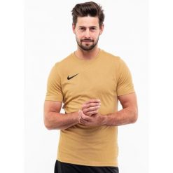 Koszulka Piłkarska Męska Nike Park VII DRI-FIT. Żółte koszulki sportowe męskie Nike, m, bez wzorów, bez kołnierzyka, bez ramiączek, do piłki nożnej, dri-fit (nike). Za 141.00 zł.