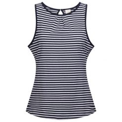 Trespass Kelly-damska kamizelka na co dzień w granatowe paski. Niebieskie koszulki sportowe damskie Trespass, bez wzorów, bez kołnierzyka, bez ramiączek, do jazdy konnej. Za 216.99 zł.
