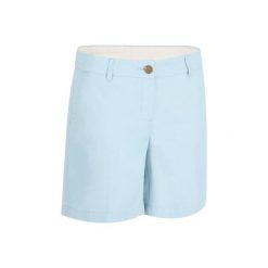 Spodenki do golfa 500 damskie. Niebieskie szorty damskie INESIS, z bawełny. W wyprzedaży za 34.99 zł.