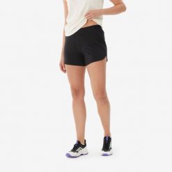 Spodenki pod sukienkę Quechua NH100. Czarne szorty sportowe damskie QUECHUA, m, bez wzorów, z elastanu, sportowe, trekkingowe. Za 44.99 zł.