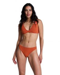 Majtki bikini o średnim kryciu dla Kobiety CURRENT COOLNESS Pomarańczowy. Brązowe bikini damskie Roxy, m, bez wzorów. Za 139.99 zł.