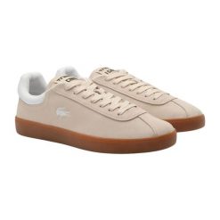 Buty męskie do tenisa Lacoste Baseshot beżowe. Brązowe trekkingi męskie Lacoste, tenisowe. Za 476.55 zł.