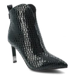 Zielone Botki S.Barski Eleganckie Obuwie Damskie Na Szpilce. Zielone kozaki damskie S.BARSKI, z lakierowanej skóry, bez obcasa, na obcasie. Za 348.99 zł.