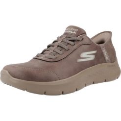Buty SKECHERS GO WALK FLEX - MALI SLIP-INS Brązowy. Brązowe trampki i tenisówki damskie Skechers, bez wzorów, z tkaniny, bez zapięcia. Za 340.99 zł.