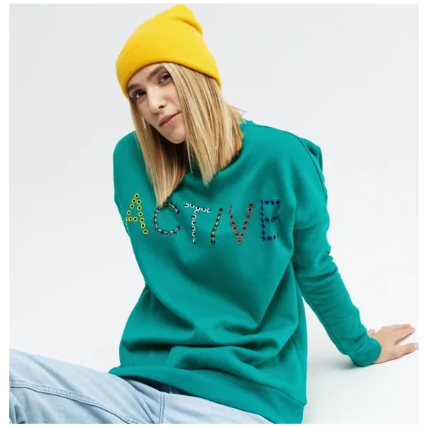 Lotto Bluza Burolori , zielony, rozmiar S. Zielone bluzy damskie Lotto, l, z aplikacjami, z bawełny, bez kaptura. W wyprzedaży za 103.99 zł.