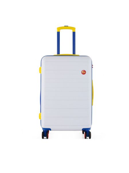 Semi Line Walizka średnia T5842-2 Biały. Białe walizki męskie Semi-line, bez wzorów, z tworzywa sztucznego, średnie. Za 199.99 zł.