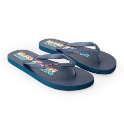 Japonki męskie Rip Curl Icons of Surf Bloom Open Toe. Niebieskie klapki męskie RIPCURL, bez wzorów. Za 67.99 zł.