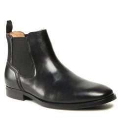 Sztyblety GINO ROSSI. Czarne botki męskie Gino Rossi, bez wzorów, bez zapięcia. Za 379.99 zł.