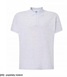 JHK Męskie polo z krótkim rękawem 100% stabilizowana bawełna, popielaty melanż S. Szare koszulki polo męskie JHK, m, bez wzorów, z bawełny, bez ramiączek. Za 27.74 zł.