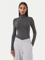 Guess Body V6BP04 K6317 Szary ciemny Slim Fit. Szare koszule damskie Guess, xl, z aplikacjami, z syntetyku, bez kołnierzyka, bez ramiączek. Za 264.99 zł.