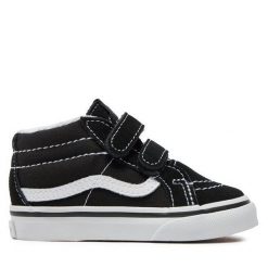 Vans. Czarne trampki i tenisówki chłopięce Vans, bez wzorów, bez zapięcia. Za 179.99 zł.