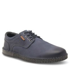 Półbuty Go Soft. Niebieskie półbuty na co dzień męskie GO SOFT, bez zapięcia. Za 229.99 zł.