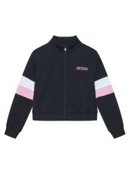 Guess Bluza J6RQ00 KAD74 Czarny Regular Fit. Czarne bluzy dla dziewczynek Guess, z aplikacjami, z bawełny, bez ramiączek, bez kaptura. Za 199.99 zł.