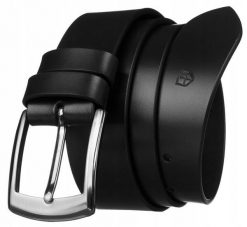 Pasek skórzany Peterson [DH] PTN PM-27 czarny. Czarne paski damskie Peterson, bez wzorów, ze skóry, eleganckie. Za 41.99 zł.