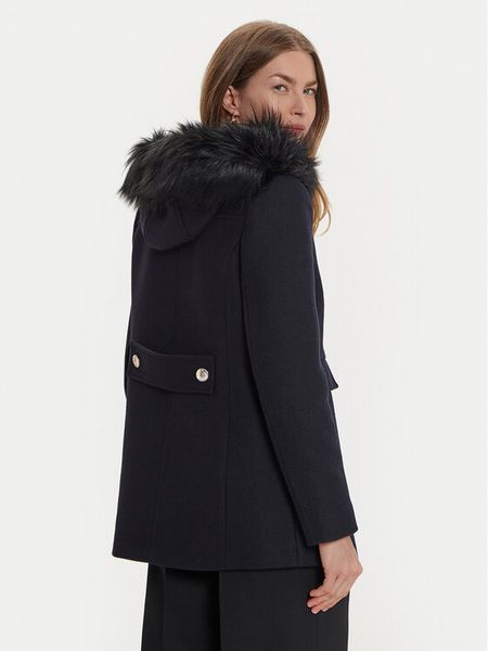 Morgan Płaszcz wełniany 242-GMARIE Granatowy Regular Fit. Niebieskie płaszcze damskie Morgan, na zimę, bez wzorów, z syntetyku, bez kaptura. Za 539.99 zł.