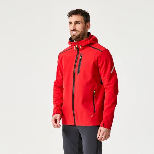 Kurtka softshell żeglarska męska Decathlon 500. Szare kurtki męskie Decathlon, m, bez wzorów, z materiału, klasyczne, z kapturem. Za 229.99 zł.