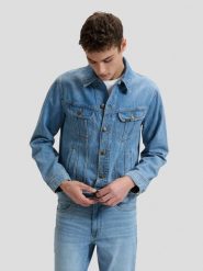 MESKA KURTKA LEE RIDER JACKET FIRESTONE 112377246. Płaszcze męskie Lee, l, bez wzorów, z jeansu, bez kaptura. Za 199.99 zł.