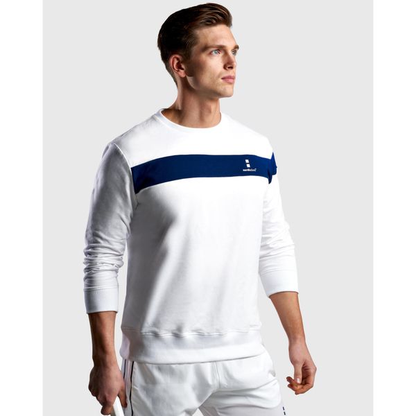 Bluza tenisowa męska Organic. Białe bluzy męskie NORDICDOTS, m, bez wzorów, z bawełny, bez kaptura. Za 280.00 zł.